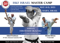 ISKF ISRAEL MASTER CAMP with SHIHAN HIROYOSHI OKAZAKI and ODED FRIEDMAN, MAY 11-13, 2023 @ HAIFA, ISRAEL