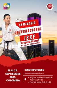 ISKF Columbia International Seminar w/Shihan Hiroyoshi Okazaki @ Columbia, September 21-25, 2023.